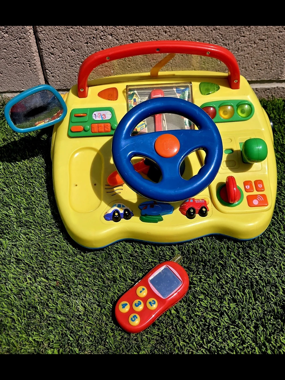 Kids Interactive Steering Wheel Toy - Yellow & Blue